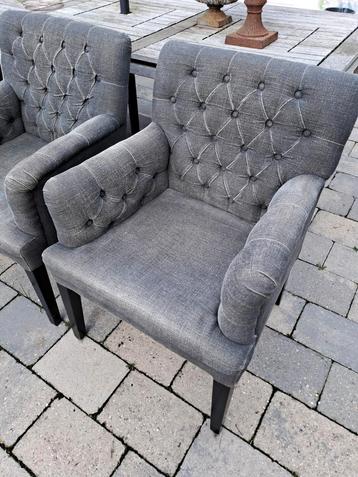 Vier antraciet eetkamerstoelen  beschikbaar voor biedingen