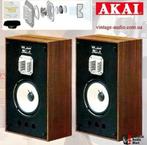 1965 set Akai SW-127 Single 2 Way Speaker Speakers vintage, Audio, Tv en Foto, Overige merken, Nieuw, Ophalen of Verzenden, H