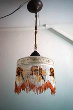 Art Deco Kralen Hanglamp Vintage Bohemian glas messing roos, Antiek en Kunst, Antiek | Lampen, Ophalen of Verzenden