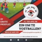 Flyer FC Ter Apel '96 Zin om te voetballen?, Verzamelen, Overige Verzamelen, Ophalen of Verzenden, Zo goed als nieuw