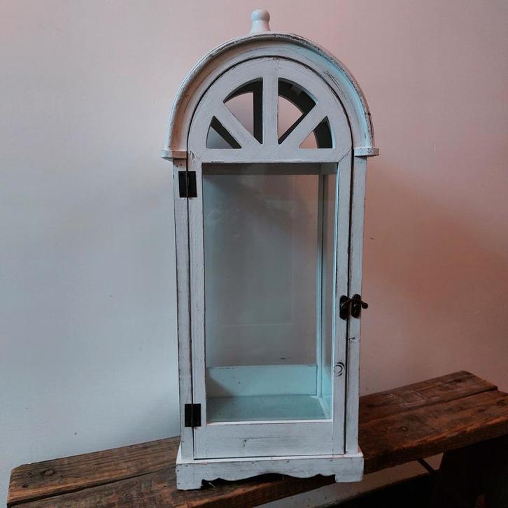 Groot windlicht, Huis en Inrichting, Woonaccessoires | Kandelaars en Kaarsen, Zo goed als nieuw, Ophalen