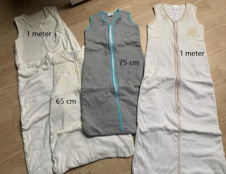 Slaapzakken (in totaal 4 stuks met verschillende lengtes), Kinderen en Baby's, Dekens, Slaapzakjes en Inbakerproducten, Gebruikt