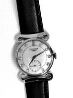 Longines gouden polshorloge met diamanten jaren 1950, Sieraden, Tassen en Uiterlijk, Antieke sieraden, Ophalen of Verzenden, Goud
