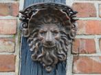 Wandconsole Leeuwenkop - Bruin - Gietijzer, Tuin en Terras, Ophalen of Verzenden
