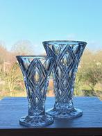 Stel Vazen Kristal Vintage, Antiek en Kunst, Ophalen of Verzenden