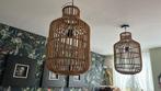 2 rotan hanglampen, Ophalen of Verzenden, Zo goed als nieuw, Rond