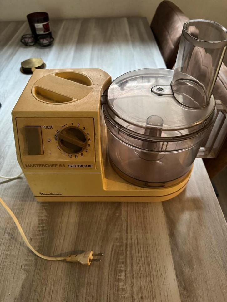 Moulinex Masterchef 65 Snijmachine, Witgoed en Apparatuur, Keukenmixers, Gebruikt, 1 tot 2 liter, 3 snelheden of meer, Vaatwasserbestendig