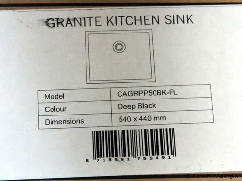 Online Veiling: Caressi Spoelbak cagr42bk-fl, Doe-het-zelf en Verbouw, Sanitair, Nieuw