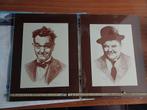 Tekeningen van Stan Laurel en Oliver Hardy, Antiek en Kunst, Ophalen of Verzenden