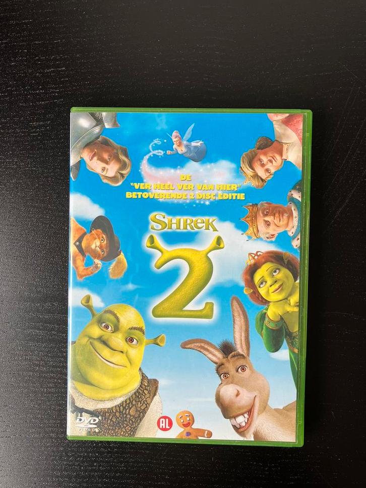 Set van 2 DVD’s: Shrek 2 Speciale Editie, NIEUWSTAAT!, Cd's en Dvd's, Dvd's | Tekenfilms en Animatie, Zo goed als nieuw, Europees