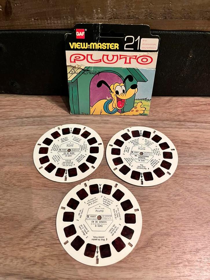 GAF View-Master Pluto schijven, Verzamelen, Speelgoed, Gebruikt, Ophalen of Verzenden