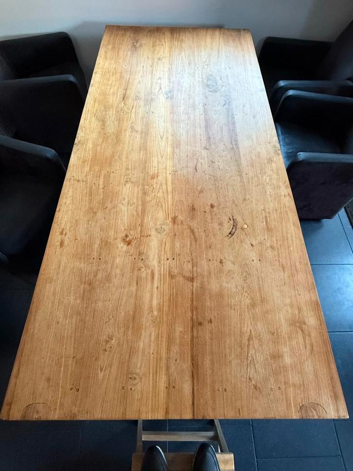 Teak Eettafel - Robuust en Stijlvol, Huis en Inrichting, Tafels | Eettafels, Gebruikt, 100 tot 150 cm, 200 cm of meer, Vijf personen of meer