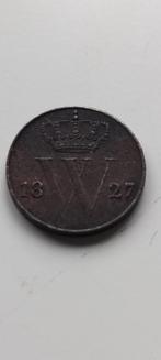 Zeldzame 1/2 Cent 1827 - Koning Willem I, Ophalen of Verzenden, Koning Willem I, 1 cent, Losse munt