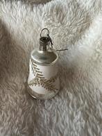 Oude Kerstklok wit/zilver gouden glitter, Diversen, Ophalen of Verzenden