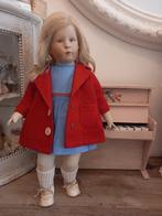 Vintage poppenjurk met wollen jasje. 2 delig set jaren 50, Verzamelen, Poppen, Ophalen of Verzenden, Zo goed als nieuw, Kleertjes
