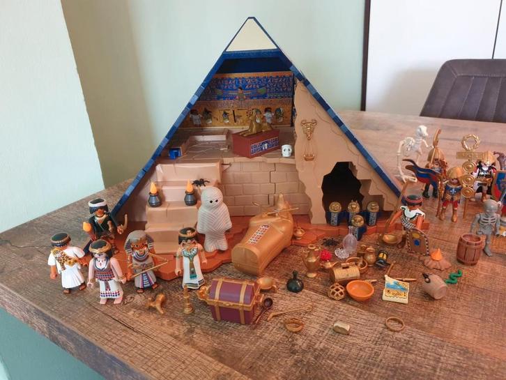 Playmobil Egyptische Pyramide & Ridderset, Kinderen en Baby's, Speelgoed | Playmobil, Gebruikt, Complete set, Ophalen of Verzenden