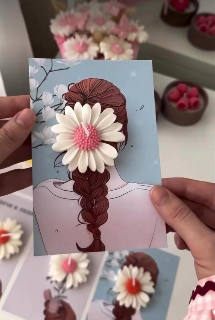 5xGepersonaliseerd Madeliefje Kaarsje met Kaartje/Bedankjes, Huis en Inrichting, Woonaccessoires | Kandelaars en Kaarsen, Nieuw