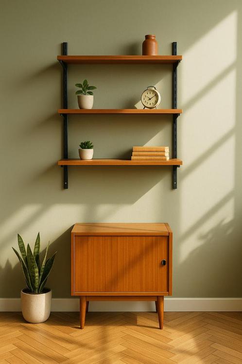 Prachtig vintage wandrek, Huis en Inrichting, Woonaccessoires | Wandplanken en Boekenplanken, Zo goed als nieuw, Ophalen