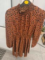 Bruine jurk met zwarte stippen, Ophalen, Zo goed als nieuw, Bruin
