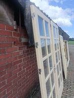 Dubbele tuindeuren plus achterdeur (hr++), Doe-het-zelf en Verbouw, Ophalen, Glas, 120 cm of meer, 215 cm of meer