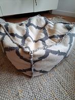 Zitzak / Poef - 60x60 cm - Jute look, Ophalen, Gebruikt, Landelijk, Stof