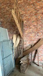 Rechts draaiende trap hardhout compleet, 2 tot 4 meter, Gebruikt, Ophalen of Verzenden