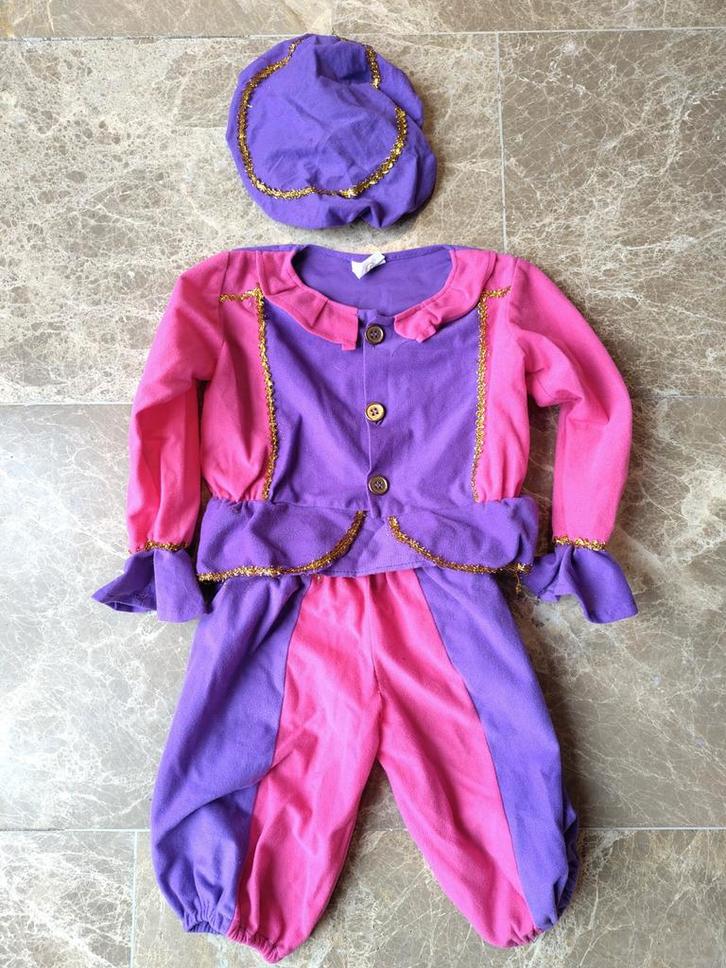 Pietenpak kind 3-5 jaar, Kinderen en Baby's, Carnavalskleding en Verkleedspullen, Zo goed als nieuw, Jongen of Meisje, 104 of kleiner
