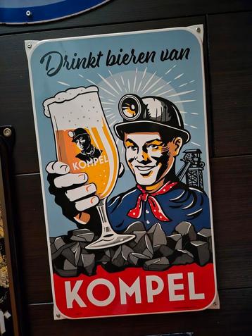 2x Kompel bier emaille bord  beschikbaar voor biedingen