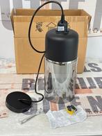 Hanglamp E27 Zwart SMOKE Hang-lamp Glas 30CM lang Nieuw, Huis en Inrichting, Lampen | Hanglampen, Nieuw, Ophalen of Verzenden