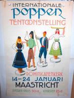 Oude Poster Poppententoonstelling Maastricht Fransicanenkerk, Verzamelen, Posters, Verzenden, A1 t/m A3, Reclame, Rechthoekig Staand