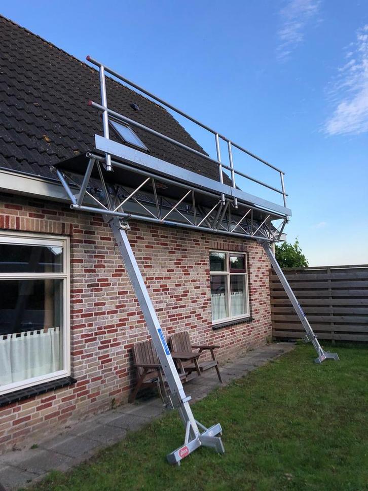 Altrex Triangelbrug / Gevelsteiger 6m, Doe-het-zelf en Verbouw, Steigers, Gebruikt, Overige typen, 2 tot 5 meter, Ophalen