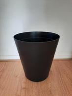 Prullenbak zwart 10 liter, Ophalen, Zo goed als nieuw, Metaal, Minder dan 50 cm