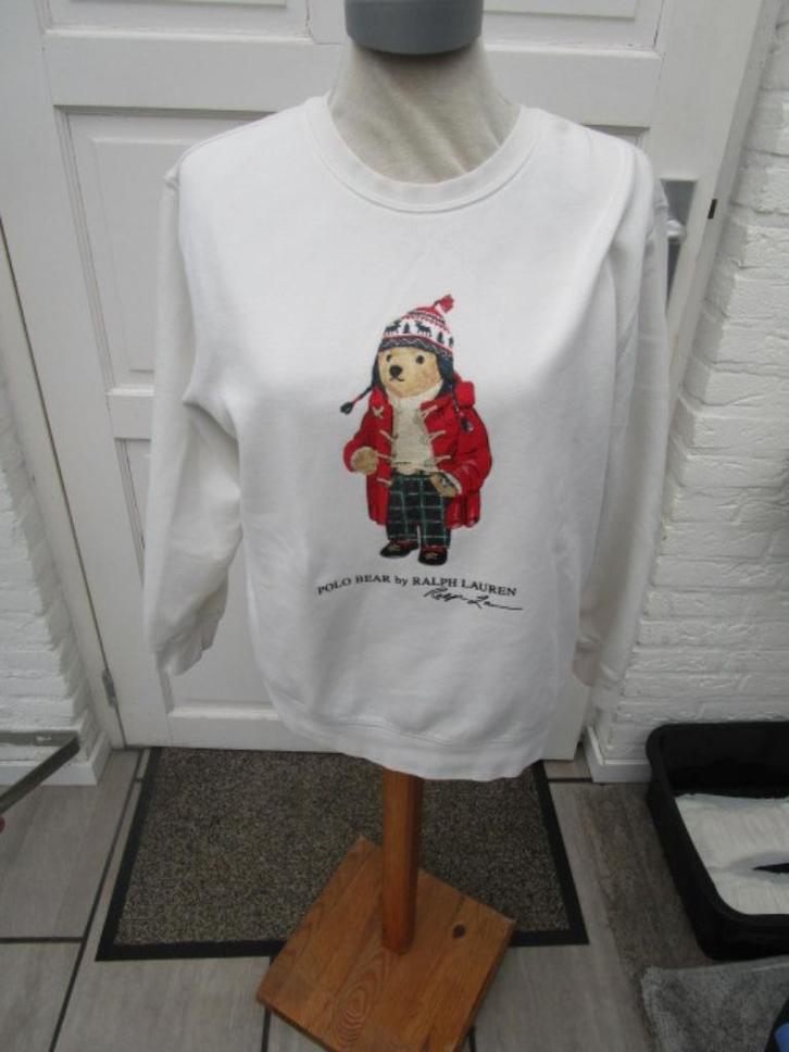Ralph Lauren 'beren' sweater maat L, Kleding | Dames, Truien en Vesten, Zo goed als nieuw, Maat 42/44 (L), Wit, Ophalen