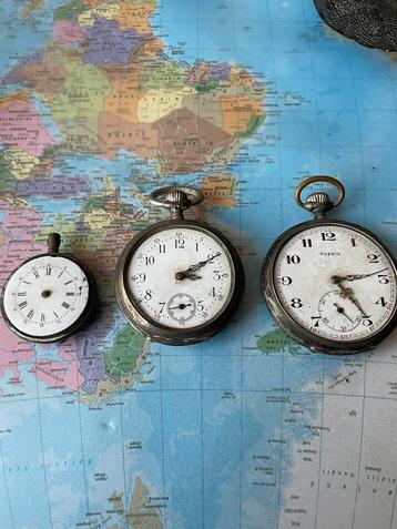 Antiek, zak, klok, vondst, zilver beschikbaar voor biedingen