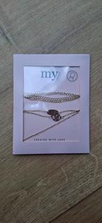 Body chain goudkleurig met letter M, Sieraden, Tassen en Uiterlijk, Kettingen, Ophalen of Verzenden, Nieuw, Goud, Overige materialen