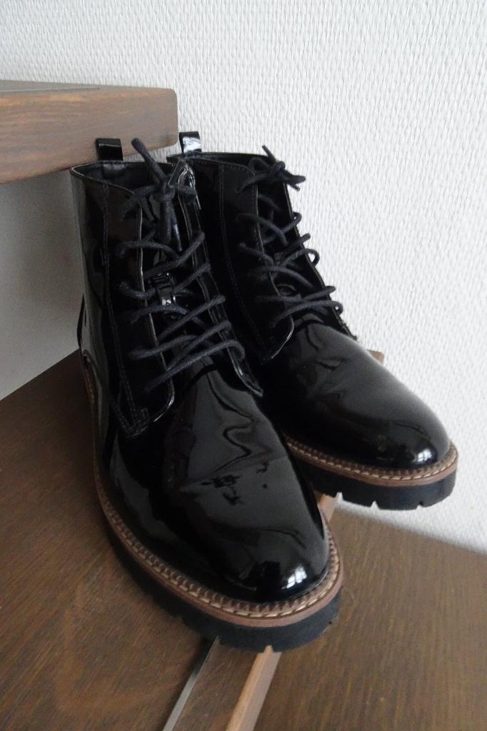 lakboots van graceland maat 42, Kleding | Dames, Schoenen, Zo goed als nieuw, Lage of Enkellaarzen, Zwart, Ophalen