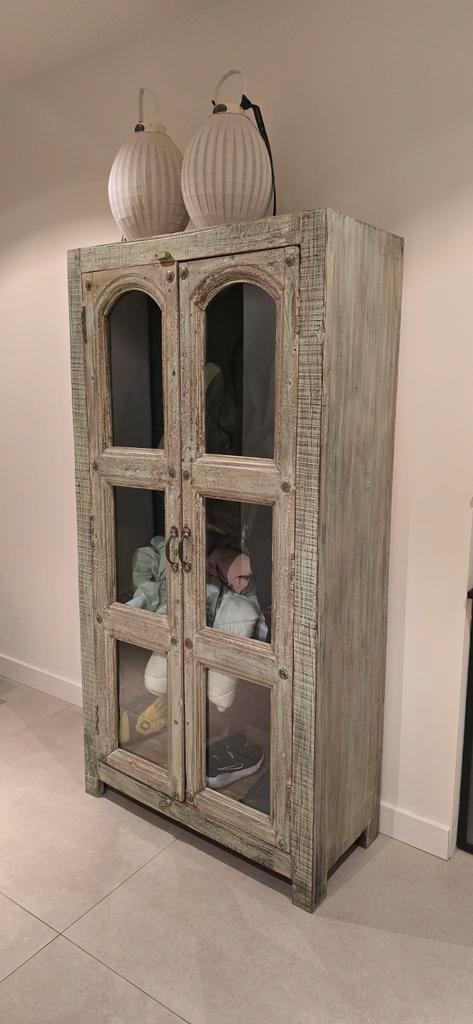 Broncant Mangohouten Kast uit India te koop! ZGAN, Huis en Inrichting, Kasten | Vitrinekasten, Zo goed als nieuw, 150 tot 200 cm