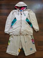 Adidas pak met korte broek M, Kleding | Heren, Sportkleding, Zo goed als nieuw, Adidas, Grijs, Verzenden