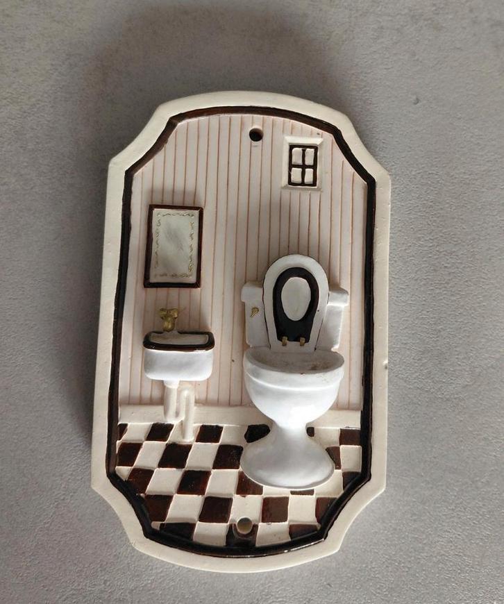 Deurbordjes voor wc en badkamer., Huis en Inrichting, Woonaccessoires | Wanddecoraties, Zo goed als nieuw, Ophalen