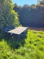 Buitentafel met 4 stoelen, Tuin en Terras, Ligbedden, Gebruikt, Ophalen of Verzenden