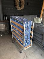 Opklapbed in goede staat, 90 cm, Eenpersoons, Blauw, Ophalen of Verzenden