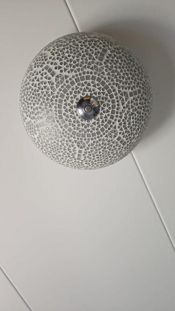 Vintage plafondlamp met transparant mozaïek beschikbaar voor biedingen