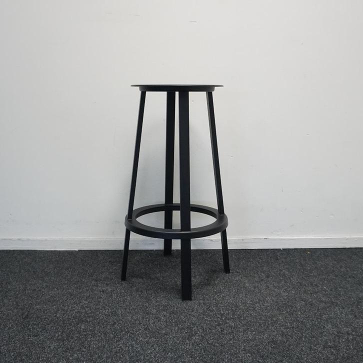 HAY Revolver Barkrukken | Zwart | Metaal | Draaibaar, Huis en Inrichting, Barkrukken, Gebruikt, 60 tot 90 cm, Metaal, 5 krukken of meer