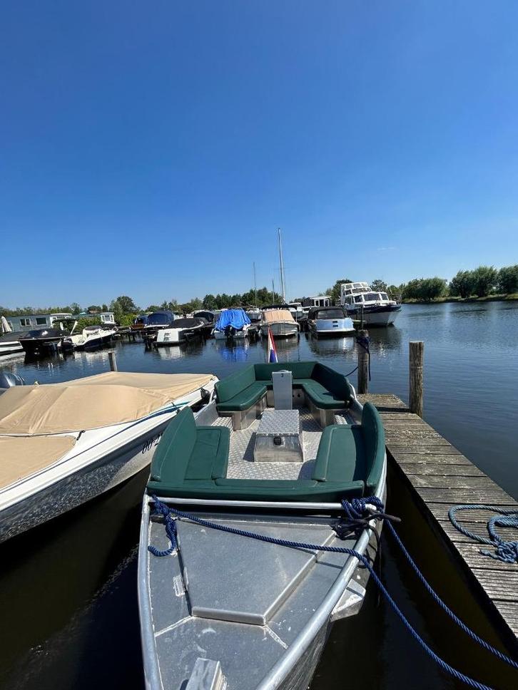 Pettersloep 570, Watersport en Boten, Sloepen, Gebruikt, Tot 10 pk, 3 tot 6 meter, Binnenboordmotor, Elektrisch, Aluminium, Ophalen