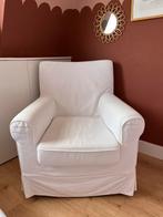 IKEA Ektorp Jennylund, stoel/ fauteuil, wit, Huis en Inrichting, Fauteuils, 75 tot 100 cm, Stof, 75 tot 100 cm, Zo goed als nieuw
