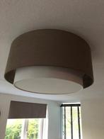 plafondlamp taupe/wit, Huis en Inrichting, Lampen | Plafondlampen, Stof, Zo goed als nieuw, Ophalen