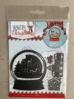 Snijmal wintry Christmas snowman in snow globe, Hobby en Vrije tijd, Ophalen of Verzenden, Nieuw, Kerst, Pons of Mal