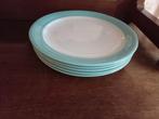 Vijf vintage dinerborden, Antiek en Kunst, Antiek | Servies los, Ophalen