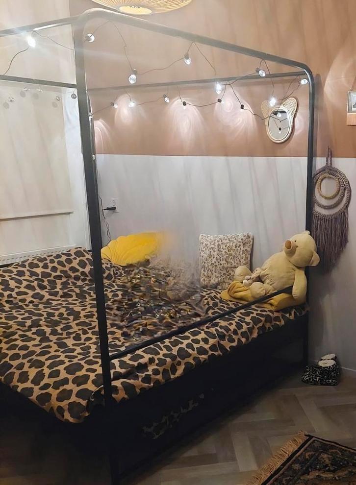 Hemelbed zo goed als nieuw! 160x200, Huis en Inrichting, Slaapkamer | Bedden, Zo goed als nieuw, Tweepersoons, 160 cm, Hout, Ophalen