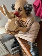 Clown met konijn decoratie - Jun Asilo, Antiek en Kunst, Kunst | Beelden en Houtsnijwerken, Ophalen of Verzenden